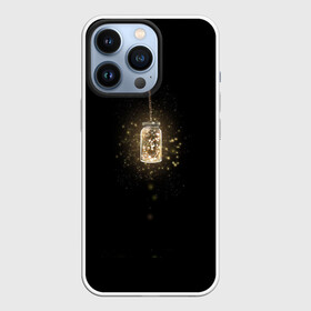 Чехол для iPhone 13 Pro с принтом Банка со светлячками ,  |  | Тематика изображения на принте: банка | гирлянда | свет | светлячок | цепочка