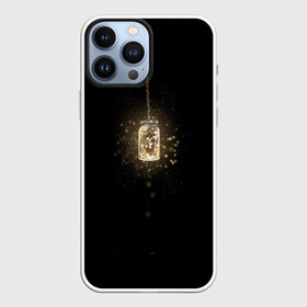 Чехол для iPhone 13 Pro Max с принтом Банка со светлячками ,  |  | Тематика изображения на принте: банка | гирлянда | свет | светлячок | цепочка