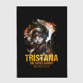 Постер с принтом Tristana , 100% бумага
 | бумага, плотность 150 мг. Матовая, но за счет высокого коэффициента гладкости имеет небольшой блеск и дает на свету блики, но в отличии от глянцевой бумаги не покрыта лаком | jinx | kda | league | lol | moba | pentakill | riot | rise | rus | skins | варвик | варус | воин | легенд | лига | лол | маг | стрелок | танк | чемпион