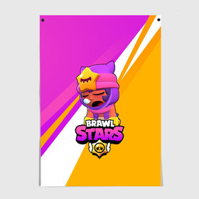 Постер с принтом Brawl stars Sandy , 100% бумага
 | бумага, плотность 150 мг. Матовая, но за счет высокого коэффициента гладкости имеет небольшой блеск и дает на свету блики, но в отличии от глянцевой бумаги не покрыта лаком | brawl stars | brawl stars sandy | legendary brawler | leon | leon shark | sandy | shark | stars | акула | бравл стар сэнди | леон акула | сенди | сэнди