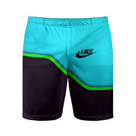 Мужские шорты спортивные с принтом LIKE ,  |  | like | nike | антибренд | надписи