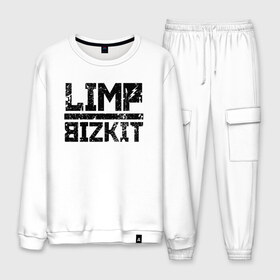 Мужской костюм хлопок с принтом LIMP BIZKIT , 100% хлопок | на свитшоте круглая горловина, мягкая резинка по низу. Брюки заужены к низу, на них два вида карманов: два “обычных” по бокам и два объемных, с клапанами, расположенные ниже линии бедра. Брюки с мягкой трикотажной резинкой на поясе и по низу штанин. В поясе для дополнительного комфорта — широкие завязки | dj lethal | limp bizkit | rock | джон отто | лимп бизкит | майк смит | музыка | роб уотерс | рок | сэм риверс | терри бальзамо | уэс борланд | фред дёрст