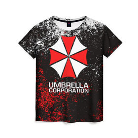 Женская футболка 3D с принтом UMBRELLA CORP , 100% полиэфир ( синтетическое хлопкоподобное полотно) | прямой крой, круглый вырез горловины, длина до линии бедер | ada wong | biohazard | leon | nemesis | project resistance | raccoon city | re2 | resident evil 2 | rpd | stars | umbrella | ада вонг | амбрелла | немесис | ужасы