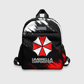 Детский рюкзак 3D с принтом UMBRELLA CORP , 100% полиэстер | лямки с регулируемой длиной, сверху петелька, чтобы рюкзак можно было повесить на вешалку. Основное отделение закрывается на молнию, как и внешний карман. Внутри дополнительный карман. По бокам два дополнительных кармашка | Тематика изображения на принте: ada wong | biohazard | leon | nemesis | project resistance | raccoon city | re2 | resident evil 2 | rpd | stars | umbrella | ада вонг | амбрелла | немесис | ужасы