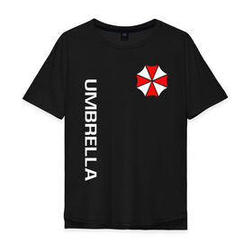 Мужская футболка хлопок Oversize с принтом UMBRELLA CORP(+спина) , 100% хлопок | свободный крой, круглый ворот, “спинка” длиннее передней части | Тематика изображения на принте: ada wong | biohazard | leon | nemesis | project resistance | raccoon city | re2 | resident evil 2 | rpd | stars | umbrella | ада вонг | амбрелла | немесис | ужасы