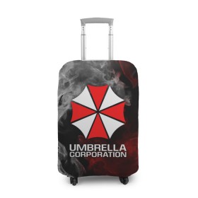 Чехол для чемодана 3D с принтом UMBRELLA CORP , 86% полиэфир, 14% спандекс | двустороннее нанесение принта, прорези для ручек и колес | ada wong | biohazard | leon | nemesis | project resistance | raccoon city | re2 | resident evil 2 | rpd | stars | umbrella | ада вонг | амбрелла | немесис | ужасы