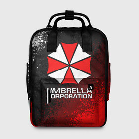 Женский рюкзак 3D с принтом UMBRELLA CORP , 100% полиэстер | лямки с регулируемой длиной, сверху ручки, чтобы рюкзак нести как сумку. Основное отделение закрывается на молнию, как и внешний карман. Внутри два дополнительных кармана, один из которых закрывается на молнию. По бокам два дополнительных кармашка, куда поместится маленькая бутылочка
 | Тематика изображения на принте: ada wong | biohazard | leon | nemesis | project resistance | raccoon city | re2 | resident evil 2 | rpd | stars | umbrella | ада вонг | амбрелла | немесис | ужасы