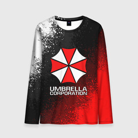 Мужской лонгслив 3D с принтом UMBRELLA CORP , 100% полиэстер | длинные рукава, круглый вырез горловины, полуприлегающий силуэт | ada wong | biohazard | leon | nemesis | project resistance | raccoon city | re2 | resident evil 2 | rpd | stars | umbrella | ада вонг | амбрелла | немесис | ужасы