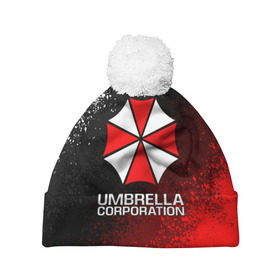 Шапка 3D c помпоном с принтом UMBRELLA CORP , 100% полиэстер | универсальный размер, печать по всей поверхности изделия | ada wong | biohazard | leon | nemesis | project resistance | raccoon city | re2 | resident evil 2 | rpd | stars | umbrella | ада вонг | амбрелла | немесис | ужасы