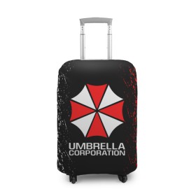 Чехол для чемодана 3D с принтом UMBRELLA CORP , 86% полиэфир, 14% спандекс | двустороннее нанесение принта, прорези для ручек и колес | ada wong | biohazard | leon | nemesis | project resistance | raccoon city | re2 | resident evil 2 | rpd | stars | umbrella | ада вонг | амбрелла | немесис | ужасы