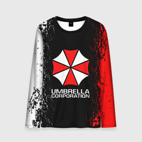 Мужской лонгслив 3D с принтом UMBRELLA CORP , 100% полиэстер | длинные рукава, круглый вырез горловины, полуприлегающий силуэт | ada wong | biohazard | leon | nemesis | project resistance | raccoon city | re2 | resident evil 2 | rpd | stars | umbrella | ада вонг | амбрелла | немесис | ужасы