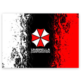 Поздравительная открытка с принтом UMBRELLA CORP , 100% бумага | плотность бумаги 280 г/м2, матовая, на обратной стороне линовка и место для марки
 | ada wong | biohazard | leon | nemesis | project resistance | raccoon city | re2 | resident evil 2 | rpd | stars | umbrella | ада вонг | амбрелла | немесис | ужасы