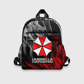 Детский рюкзак 3D с принтом UMBRELLA CORP , 100% полиэстер | лямки с регулируемой длиной, сверху петелька, чтобы рюкзак можно было повесить на вешалку. Основное отделение закрывается на молнию, как и внешний карман. Внутри дополнительный карман. По бокам два дополнительных кармашка | Тематика изображения на принте: ada wong | biohazard | leon | nemesis | project resistance | raccoon city | re2 | resident evil 2 | rpd | stars | umbrella | ада вонг | амбрелла | немесис | ужасы