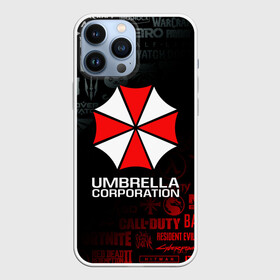 Чехол для iPhone 13 Pro Max с принтом RESIDENT EVIL (UMBRELLA CORP) ,  |  | Тематика изображения на принте: ada wong | biohazard | leon | nemesis | project resistance | raccoon city | re | re3 | resident evil | resident evil 3 | rpd | stars | umbrella | ада вонг | амбрелла | немезис | ужасы