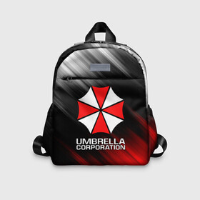 Детский рюкзак 3D с принтом UMBRELLA CORP , 100% полиэстер | лямки с регулируемой длиной, сверху петелька, чтобы рюкзак можно было повесить на вешалку. Основное отделение закрывается на молнию, как и внешний карман. Внутри дополнительный карман. По бокам два дополнительных кармашка | Тематика изображения на принте: ada wong | biohazard | leon | nemesis | project resistance | raccoon city | re2 | resident evil 2 | rpd | stars | umbrella | ада вонг | амбрелла | немесис | ужасы