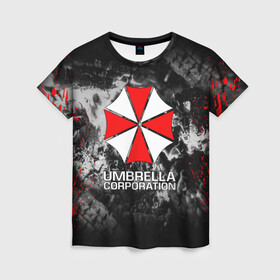 Женская футболка 3D с принтом UMBRELLA CORP | АМБРЕЛЛА КОРП , 100% полиэфир ( синтетическое хлопкоподобное полотно) | прямой крой, круглый вырез горловины, длина до линии бедер | ada wong | biohazard | leon | nemesis | project resistance | raccoon city | re2 | resident evil 2 | rpd | stars | umbrella | ада вонг | амбрелла | немесис | ужасы