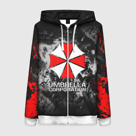 Женская толстовка 3D на молнии с принтом UMBRELLA CORP | АМБРЕЛЛА КОРП , 100% полиэстер | длина до линии бедра, манжеты и пояс оформлены мягкой тканевой резинкой, двухслойный капюшон со шнурком для регулировки, спереди молния, по бокам два кармана | ada wong | biohazard | leon | nemesis | project resistance | raccoon city | re2 | resident evil 2 | rpd | stars | umbrella | ада вонг | амбрелла | немесис | ужасы