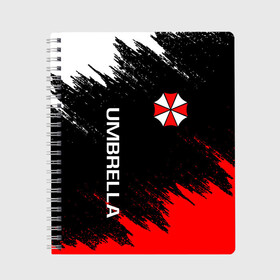 Тетрадь с принтом UMBRELLA CORP , 100% бумага | 48 листов, плотность листов — 60 г/м2, плотность картонной обложки — 250 г/м2. Листы скреплены сбоку удобной пружинной спиралью. Уголки страниц и обложки скругленные. Цвет линий — светло-серый
 | ada wong | biohazard | leon | nemesis | project resistance | raccoon city | re2 | resident evil 2 | rpd | stars | umbrella | ада вонг | амбрелла | немесис | ужасы