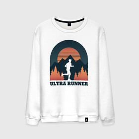 Мужской свитшот хлопок с принтом Бег , 100% хлопок |  | forest | run | runner | sunset | бег | для бега | марафон | спорт | фитнес