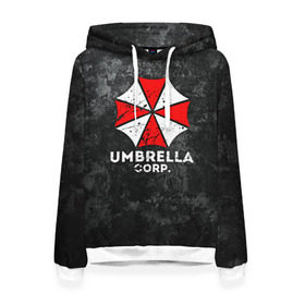 Женская толстовка 3D с принтом UMBRELLA CORP , 100% полиэстер  | двухслойный капюшон со шнурком для регулировки, мягкие манжеты на рукавах и по низу толстовки, спереди карман-кенгуру с мягким внутренним слоем. | ada wong | biohazard | leon | nemesis | project resistance | raccoon city | re2 | resident evil 2 | rpd | stars | umbrella | ада вонг | амбрелла | немесис | ужасы