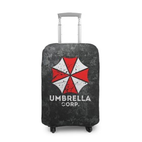 Чехол для чемодана 3D с принтом UMBRELLA CORP , 86% полиэфир, 14% спандекс | двустороннее нанесение принта, прорези для ручек и колес | ada wong | biohazard | leon | nemesis | project resistance | raccoon city | re2 | resident evil 2 | rpd | stars | umbrella | ада вонг | амбрелла | немесис | ужасы