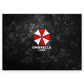 Поздравительная открытка с принтом UMBRELLA CORP , 100% бумага | плотность бумаги 280 г/м2, матовая, на обратной стороне линовка и место для марки
 | ada wong | biohazard | leon | nemesis | project resistance | raccoon city | re2 | resident evil 2 | rpd | stars | umbrella | ада вонг | амбрелла | немесис | ужасы