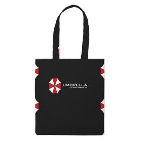 Сумка 3D повседневная с принтом Umbrella Corporation , 100% полиэстер | Плотность: 200 г/м2; Размер: 34×35 см; Высота лямок: 30 см | апокалипсис | зла | зомби | обитель | твирус