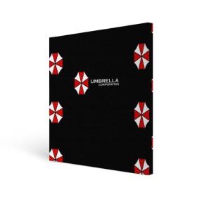 Холст квадратный с принтом Umbrella Corporation , 100% ПВХ |  | апокалипсис | зла | зомби | обитель | твирус