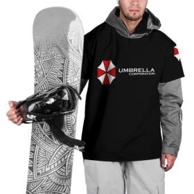 Накидка на куртку 3D с принтом Umbrella Corporation , 100% полиэстер |  | апокалипсис | зла | зомби | обитель | твирус