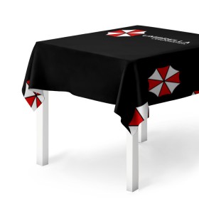 Скатерть 3D с принтом Umbrella Corporation , 100% полиэстер (ткань не мнется и не растягивается) | Размер: 150*150 см | апокалипсис | зла | зомби | обитель | твирус