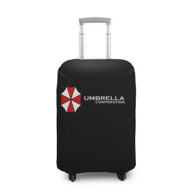 Чехол для чемодана 3D с принтом Umbrella Corporation , 86% полиэфир, 14% спандекс | двустороннее нанесение принта, прорези для ручек и колес | апокалипсис | зла | зомби | обитель | твирус