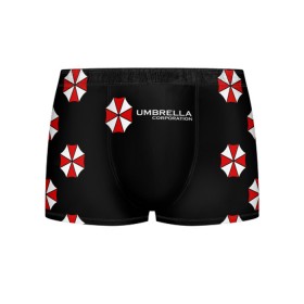 Мужские трусы 3D с принтом Umbrella Corporation , 50% хлопок, 50% полиэстер | классическая посадка, на поясе мягкая тканевая резинка | Тематика изображения на принте: апокалипсис | зла | зомби | обитель | твирус