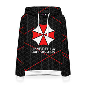 Женская толстовка 3D с принтом UMBRELLA CORP , 100% полиэстер  | двухслойный капюшон со шнурком для регулировки, мягкие манжеты на рукавах и по низу толстовки, спереди карман-кенгуру с мягким внутренним слоем. | ada wong | biohazard | leon | nemesis | project resistance | raccoon city | re2 | resident evil 2 | rpd | stars | umbrella | ада вонг | амбрелла | немесис | ужасы