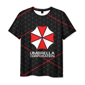 Мужская футболка 3D с принтом UMBRELLA CORP , 100% полиэфир | прямой крой, круглый вырез горловины, длина до линии бедер | Тематика изображения на принте: ada wong | biohazard | leon | nemesis | project resistance | raccoon city | re2 | resident evil 2 | rpd | stars | umbrella | ада вонг | амбрелла | немесис | ужасы