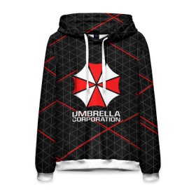 Мужская толстовка 3D с принтом UMBRELLA CORP , 100% полиэстер | двухслойный капюшон со шнурком для регулировки, мягкие манжеты на рукавах и по низу толстовки, спереди карман-кенгуру с мягким внутренним слоем. | ada wong | biohazard | leon | nemesis | project resistance | raccoon city | re2 | resident evil 2 | rpd | stars | umbrella | ада вонг | амбрелла | немесис | ужасы