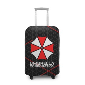 Чехол для чемодана 3D с принтом UMBRELLA CORP , 86% полиэфир, 14% спандекс | двустороннее нанесение принта, прорези для ручек и колес | ada wong | biohazard | leon | nemesis | project resistance | raccoon city | re2 | resident evil 2 | rpd | stars | umbrella | ада вонг | амбрелла | немесис | ужасы