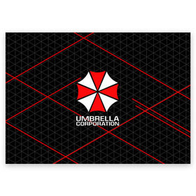 Поздравительная открытка с принтом UMBRELLA CORP | АМБРЕЛЛА КОРП , 100% бумага | плотность бумаги 280 г/м2, матовая, на обратной стороне линовка и место для марки
 | ada wong | biohazard | leon | nemesis | project resistance | raccoon city | re2 | resident evil 2 | rpd | stars | umbrella | ада вонг | амбрелла | немесис | ужасы