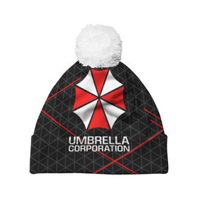 Шапка 3D c помпоном с принтом UMBRELLA CORP , 100% полиэстер | универсальный размер, печать по всей поверхности изделия | ada wong | biohazard | leon | nemesis | project resistance | raccoon city | re2 | resident evil 2 | rpd | stars | umbrella | ада вонг | амбрелла | немесис | ужасы