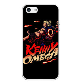 Чехол для iPhone 5/5S матовый с принтом Kenny Omega Street Fighter , Силикон | Область печати: задняя сторона чехла, без боковых панелей | kennyomega aew streetfighter