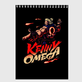 Скетчбук с принтом Kenny Omega Street Fighter , 100% бумага
 | 48 листов, плотность листов — 100 г/м2, плотность картонной обложки — 250 г/м2. Листы скреплены сверху удобной пружинной спиралью | kennyomega aew streetfighter