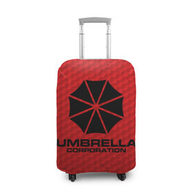 Чехол для чемодана 3D с принтом Umbrella Corporation , 86% полиэфир, 14% спандекс | двустороннее нанесение принта, прорези для ручек и колес | corporation | umbrella | umbrella corporation | амбрела | амбрелла корпорейшн | военная корпорация | корпорация | фармацевтическая корпорация