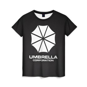 Женская футболка 3D с принтом Umbrella Corporation , 100% полиэфир ( синтетическое хлопкоподобное полотно) | прямой крой, круглый вырез горловины, длина до линии бедер | corporation | umbrella | umbrella corporation | амбрела | амбрелла корпорейшн | военная корпорация | корпорация | фармацевтическая корпорация