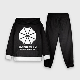 Детский костюм 3D (с толстовкой) с принтом Umbrella Corporation ,  |  | corporation | umbrella | umbrella corporation | амбрела | амбрелла корпорейшн | военная корпорация | корпорация | фармацевтическая корпорация