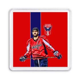 Магнит 55*55 с принтом OVECHKIN CAPITALS , Пластик | Размер: 65*65 мм; Размер печати: 55*55 мм | capitals | nhl | ovi | нхл | овечкин