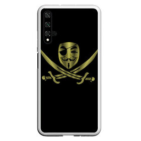 Чехол для Honor 20 с принтом Анонимус Пират , Силикон | Область печати: задняя сторона чехла, без боковых панелей | anonymous | v   значит вендетта | анонимус | анонимусы | вендетта | гай фокс | гая фокса | женскую | купить | маска | маска v | мужскую | пират | пирата | с анонимусом | с маской | с пиратом | хакер | хактивизм