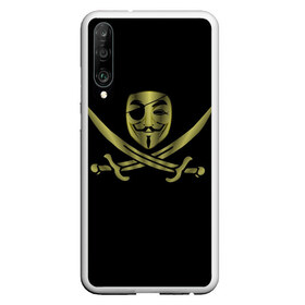 Чехол для Honor P30 с принтом Анонимус Пират , Силикон | Область печати: задняя сторона чехла, без боковых панелей | anonymous | v   значит вендетта | анонимус | анонимусы | вендетта | гай фокс | гая фокса | женскую | купить | маска | маска v | мужскую | пират | пирата | с анонимусом | с маской | с пиратом | хакер | хактивизм