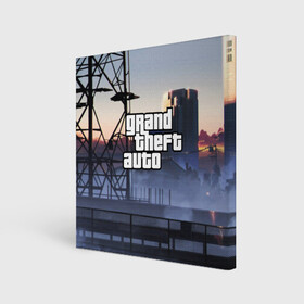 Холст квадратный с принтом Grand Theft Auto , 100% ПВХ |  | grand theft auto 2 | grand theft auto 3 | grand theft auto v | grand theft auto: san andreas | grand theft auto: vice city | gta 1 | gta 2 | gta 3 | gta 4 | gta 5 | gta online | gta v | город | игры