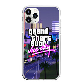 Чехол для iPhone 11 Pro матовый с принтом Grand Theft Auto Vice City , Силикон |  | grand theft auto 2 | grand theft auto 3 | grand theft auto v | grand theft auto: san andreas | grand theft auto: vice city | gta 1 | gta 2 | gta 3 | gta 4 | gta 5 | gta online | gta v | город | игры