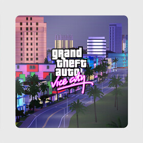 Магнит виниловый Квадрат с принтом Grand Theft Auto Vice City , полимерный материал с магнитным слоем | размер 9*9 см, закругленные углы | Тематика изображения на принте: grand theft auto 2 | grand theft auto 3 | grand theft auto v | grand theft auto: san andreas | grand theft auto: vice city | gta 1 | gta 2 | gta 3 | gta 4 | gta 5 | gta online | gta v | город | игры