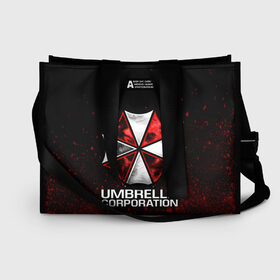 Сумка-шоппер 3D с принтом UMBRELLA CORP , 100% полиэстер | застегивается на металлическую кнопку; внутренний карман застегивается на молнию. Стенки укреплены специальным мягким материалом, чтобы защитить содержимое от несильных ударов
 | ada wong | biohazard | leon | nemesis | project resistance | raccoon city | re2 | resident evil 2 | rpd | stars | umbrella | ада вонг | амбрелла | немесис | ужасы